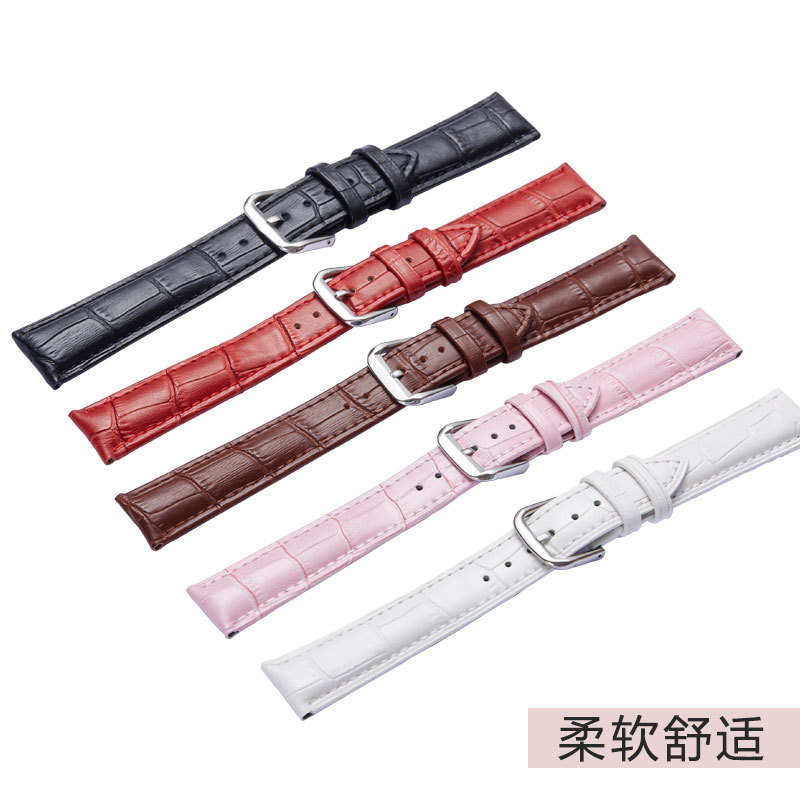 Dây Da Bò Thật Phong Cách Retro Cho Đồng Hồ Đeo Tay 12mm 14mm 16mm 18mm 19mm 20mm 21mm 22mm 24mm