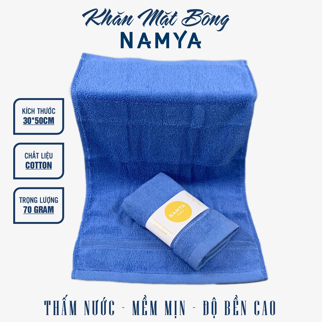 Khăn lau mặt, khăn gội NamyA chất liệu cotton, kích thước từ 30x50cm - 35x80cm