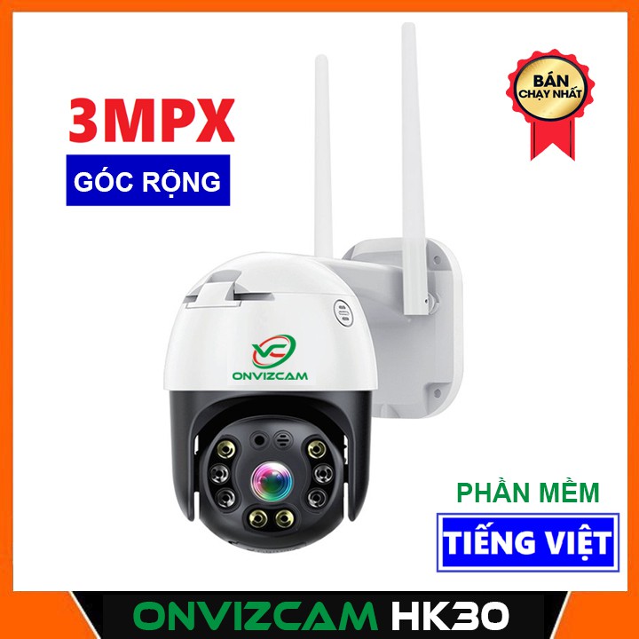Camera giám sát wifi ONVIZCAM HK30 ngoài trời xoay 360 chống nước CARECAM 3.0 MPx có kết nối smart TV | BigBuy360 - bigbuy360.vn