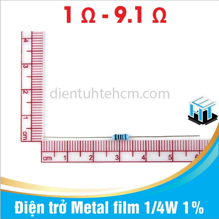 Điện trở Metal film 1/4W 1% 5 vạch màu