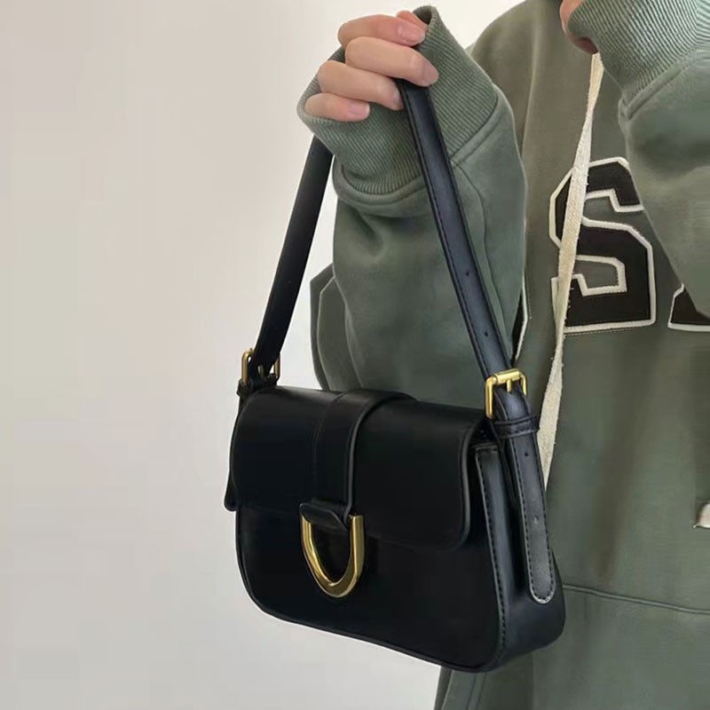 Pháp Hợp Thời Trang Cao Cấp Kết Cấu Túi Nữ 2024 Phong Cách Mới Baguette Túi Retro Thời Trang Tất Cả Trận Đấu Một Vai Diag