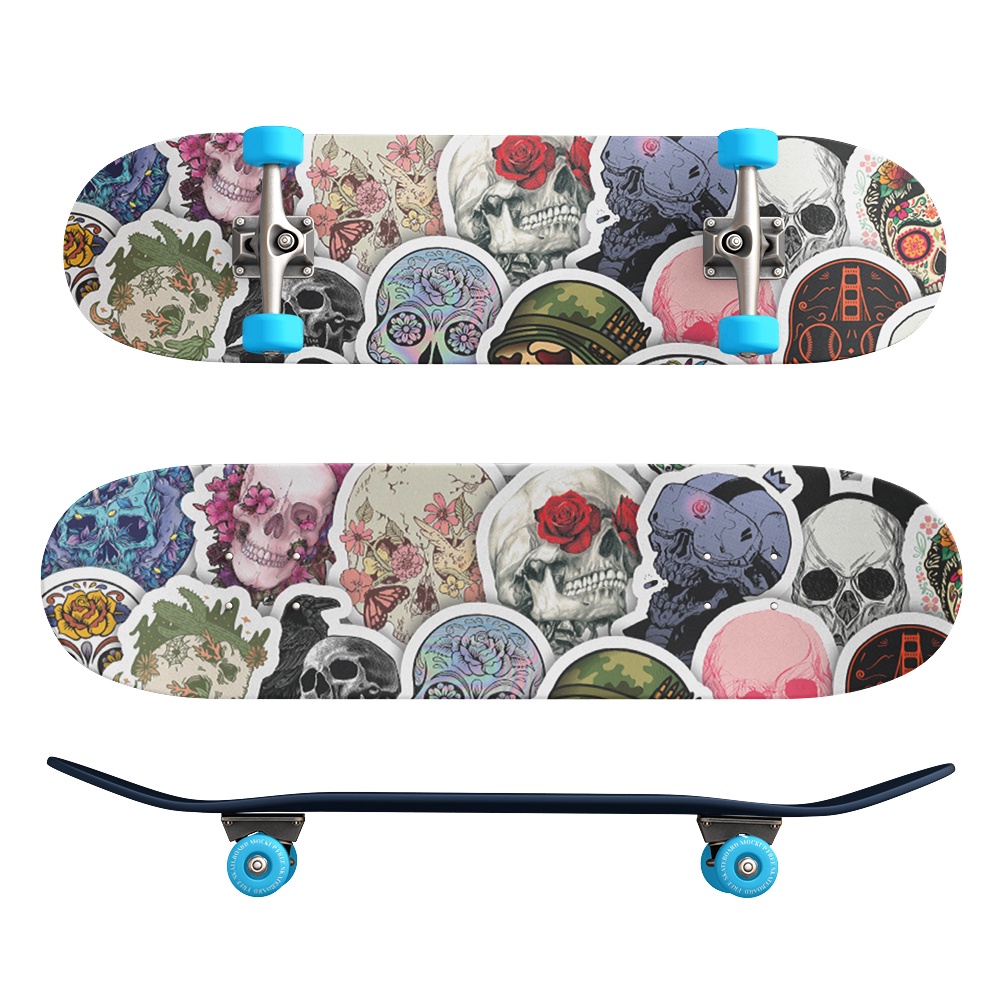 Set 50 cái Sticker Skull, Sticker Đầu Lâu Chống Nước, Hình dán Đầu quỷ dán mũ bảo hiểm, dán laptop, dán xe, vali...