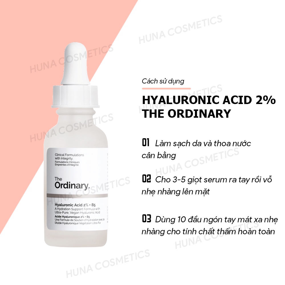 SERUM CẤP NƯỚC, PHỤC HỒI DA THE ORDINARY HYALURONIC ACID 2% + B5 30ML