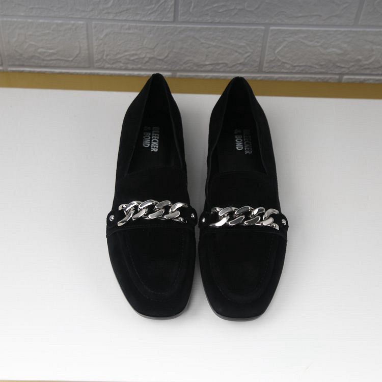 [order] giày loafer công sở da lộn phối xích siêu sang mẫu mới 2020 | BigBuy360 - bigbuy360.vn