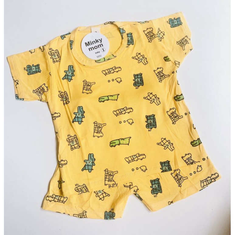 Combo bộ ngắn thun lạnh minky mom cho bé trai, bé gái