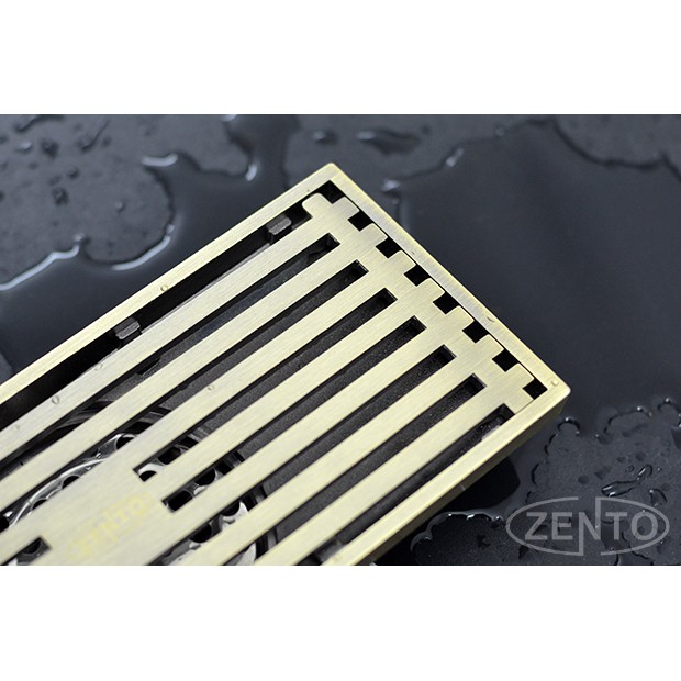 Thoát sàn chống mùi Antique Brass Zento ZT548-A (83x200mm)