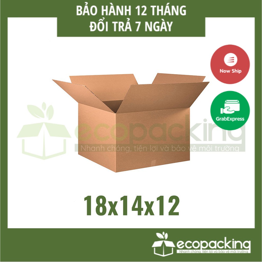 [XẢ KHO] Combo 50 thùng hộp carton 18x14x12 cm để đóng gói giao hàng