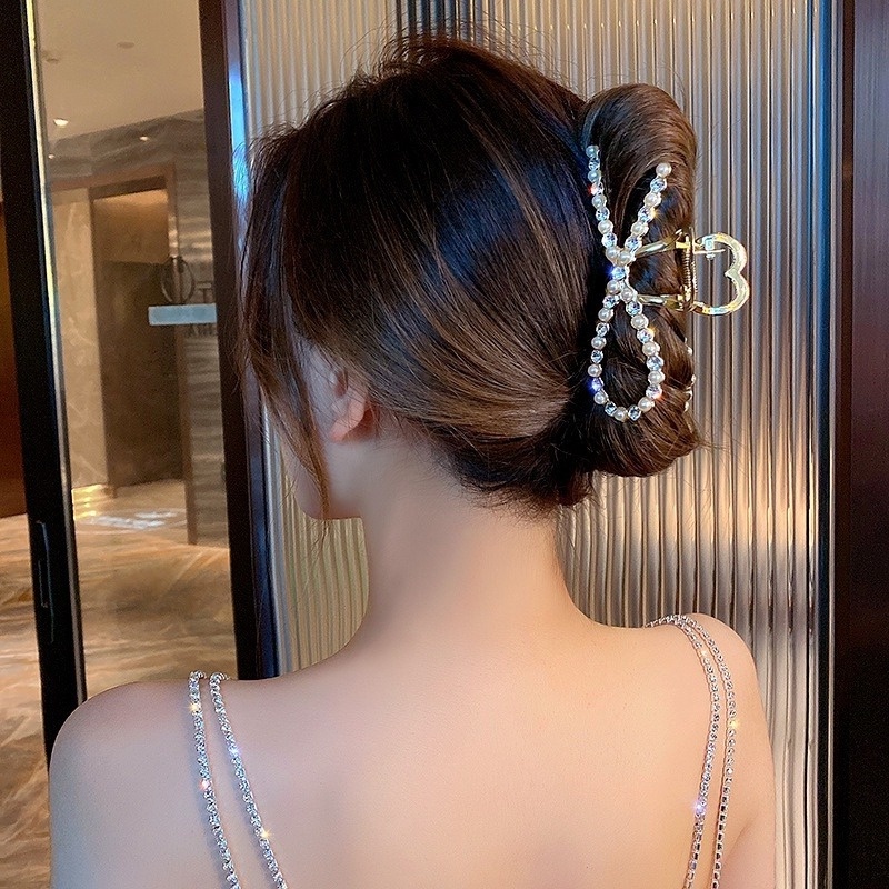 Kẹp Tóc Kim Loại Cỡ Lớn Tinh Tế Thời Trang Tinh Tế Phong Cách Hàn Quốc