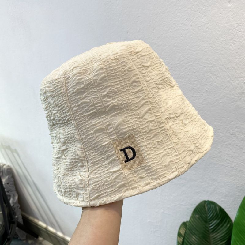 Mũ Bucket Vải Chữ D Siêu Xinh