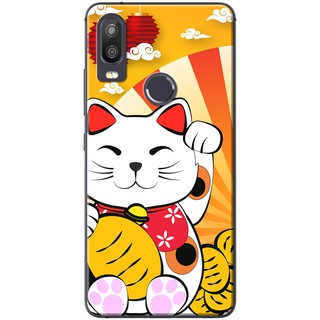 Ốp lưng Vsmart Active 1, Active 1 Plus, Active 3 in hình Mèo thần tài hoàng kim