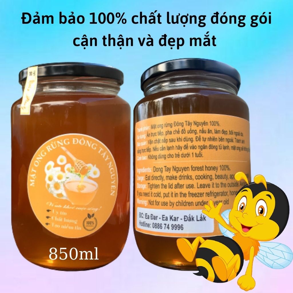 Mật ong rừng nguyên chất mật ong hoa rừng thiên nhiên Đông Tây Nguyên mật ong vị ngọt thanh đậm đà làm đẹp da giảm cân