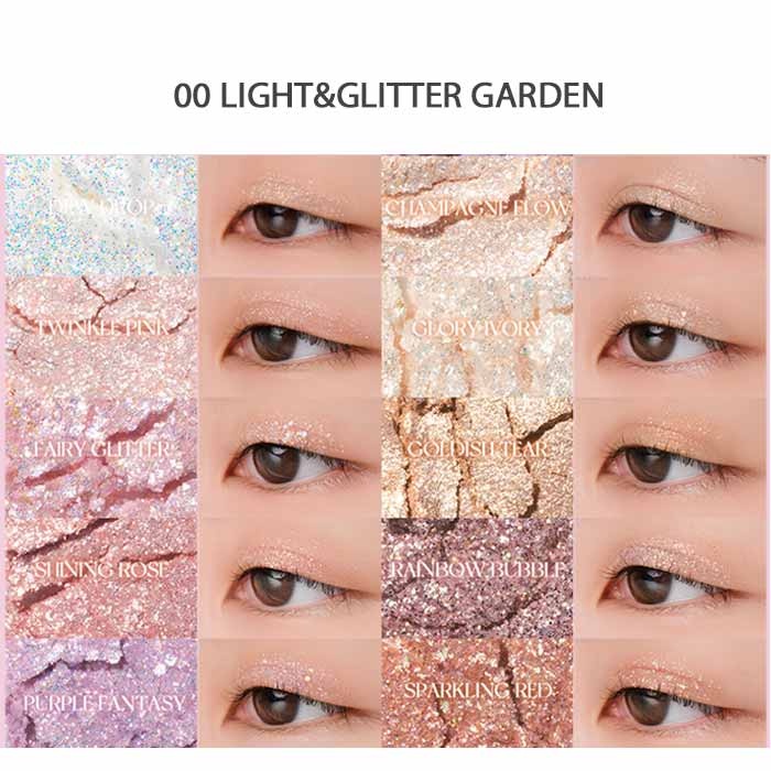 Bảng Phấn Mắt 10 Màu Siêu Lấp Lánh Romand Better Than Eye Palette 7.5g