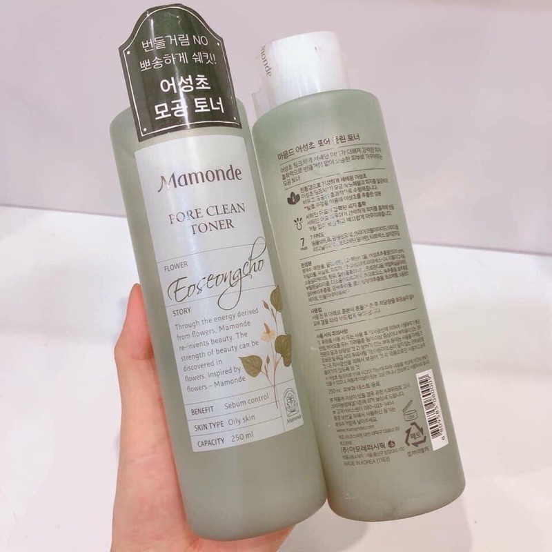 Nước Hoa Hồng Diếp Cá Mamonde Pore Clean Toner