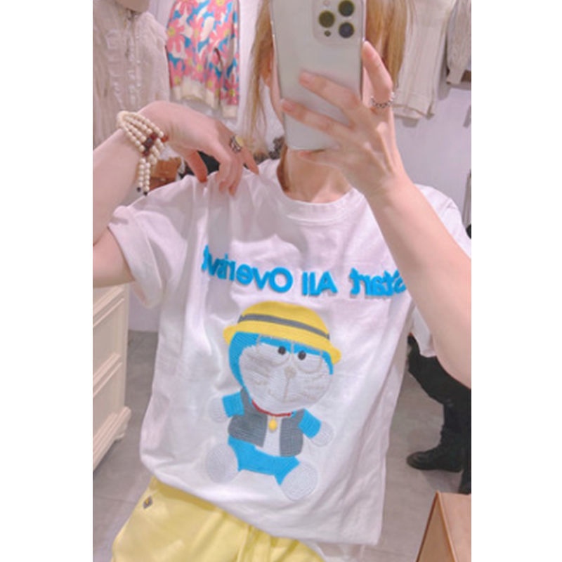 NRVP Áo Thun Nữ Oversize Cổ Tròn Thời Trang Hàn Quốc