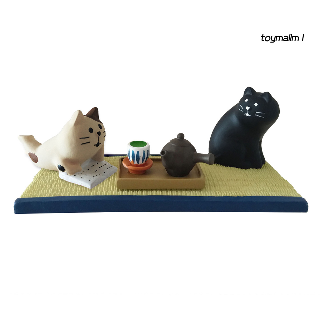 toymall Cartoon Penguin Cat Miniature Ornament Car Home Cafe Gift Shop Desk Decor Doll