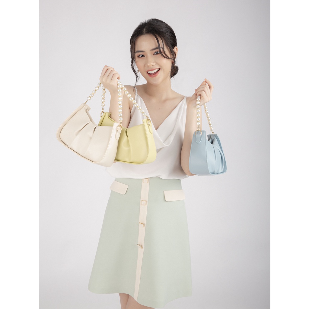 Túi xách nữ 3 kiểu đeo vai quai xách bag đeo chéo dây lụa Sz 24 Hapas - TDV24244