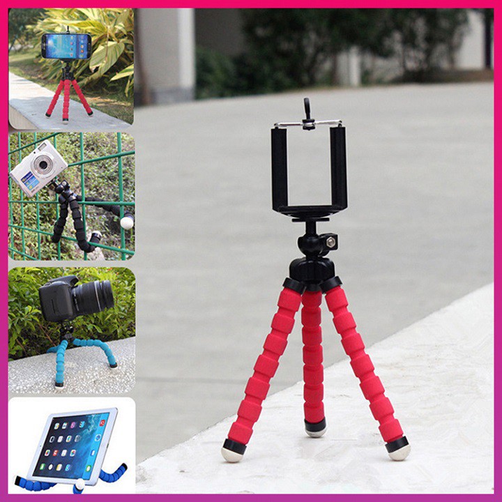 Tripod điện thoại 3 chân bạch tuộc, giá đỡ điện thoại chân bạch tuộc, kẹp điện thoại chân bạch tuộc mini Educase86