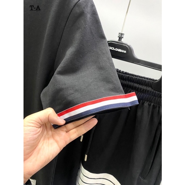 bộ nỉ Thom 2 sọc đỏ 2 tay cực chất