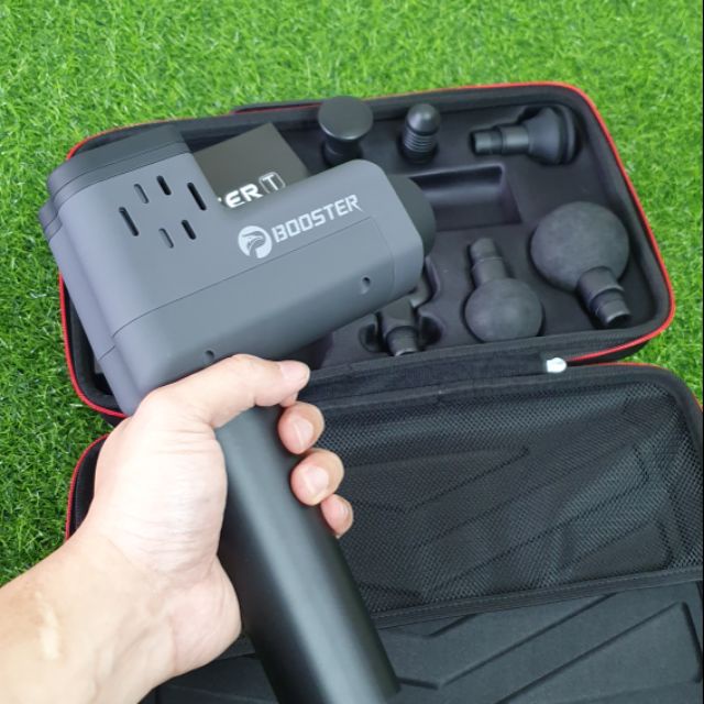 Máy massage cầm tay, Súng Massage gun Booster T - 6 Đầu cắm - 4 mức độ - Công suất 126W - CHÍNH HÃNG