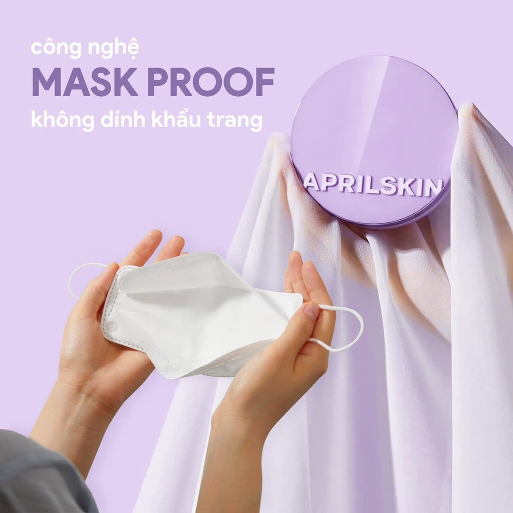 Phấn nước April Skin Siêu Mỏng Nhe, Che Phủ Hoàn Hảo Ultra Slim Cushion + Refill SPF 50 + / PA +++ 12g