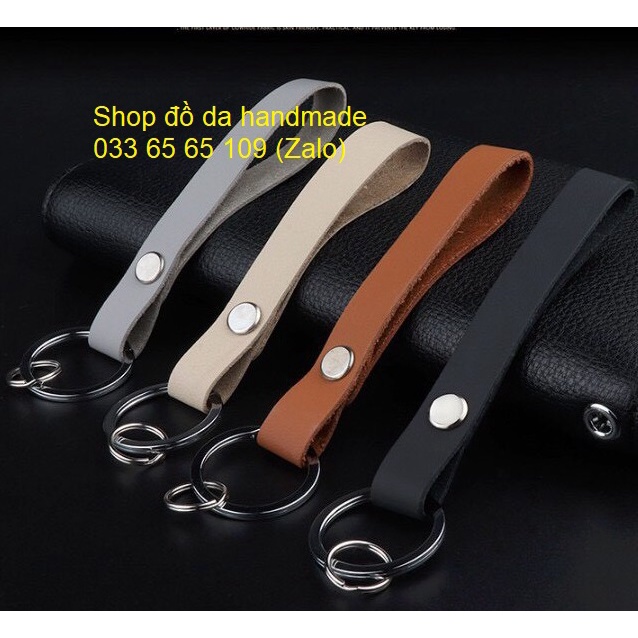 Móc treo chìa khóa da bò thật 100%, dây đai móc khóa, móc treo chìa khóa hàng việt chất lượng cao