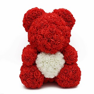 Hộp Quà Valentine Gấu Bông Hồng Bất Tử 40cm Sáng Tạo Sang Trọng