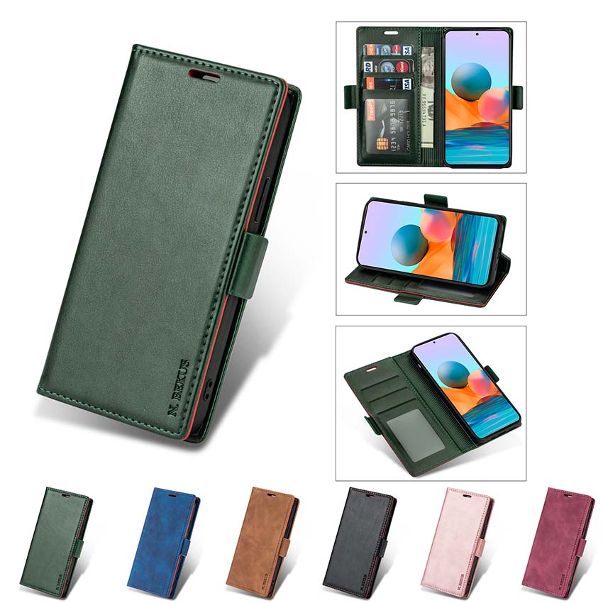 Xiaomi Mi 11 Pro 11 Ultra Poco X3 NFC 10T Pro Casing Flip Magnetic Cover Wallet Phone Case Retro PU Leather With Holder Card Slot