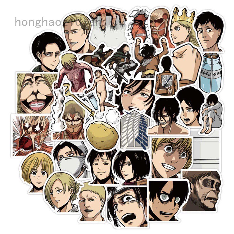 Sticker Dán Chống Thấm Nước Hình Attack On Titan