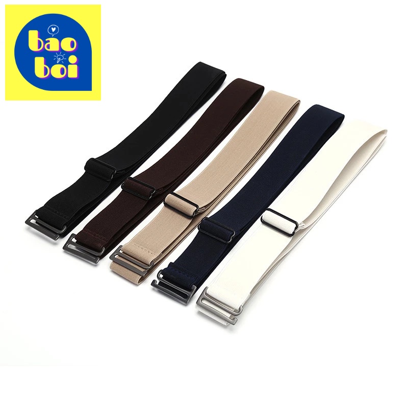 Thắt Lưng Thun Co Giãn Khóa Tàng Hình Phối Quần Jeans, Váy Đa Phong Cách