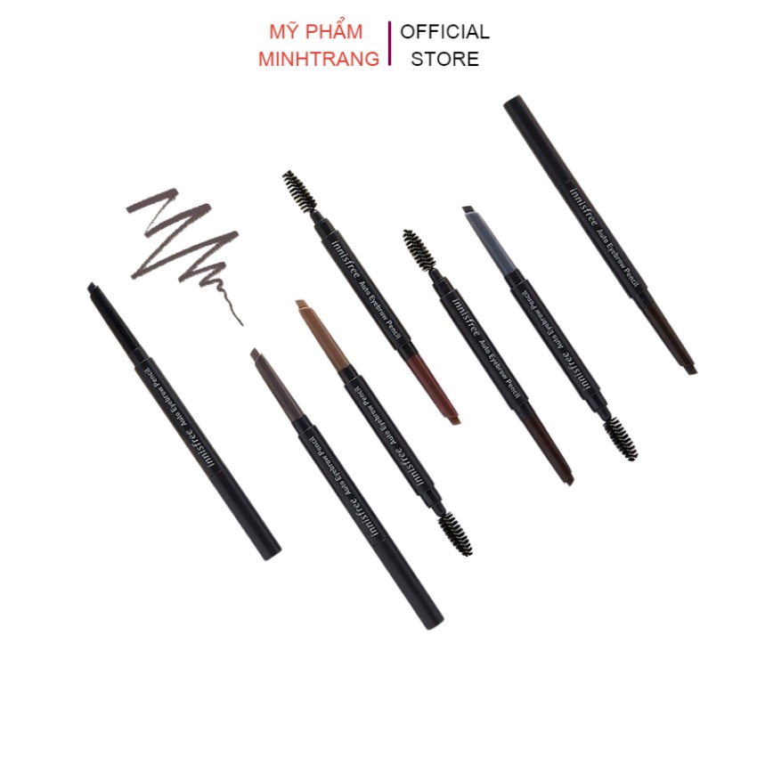 Bút chì kẻ mày Innisfree Auto Eyebrow Pencil,chì kẻ mày không thấm nước lâu trôi tạo cho đôi lông mày mềm mại tự nhiên