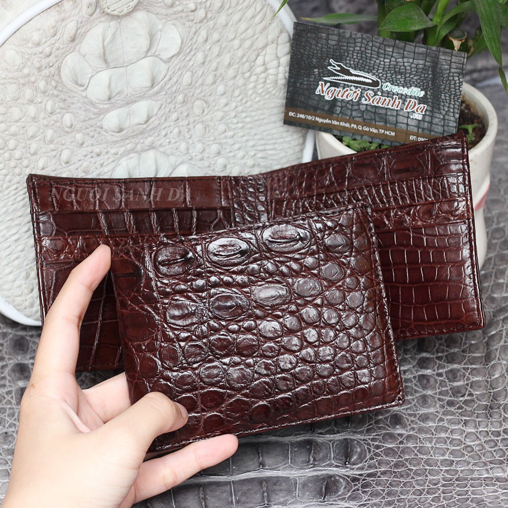 Ví  da bụng 2 mặt cá sấu cao cấp - Hàng tận xưởng , bảo hành 24 tháng