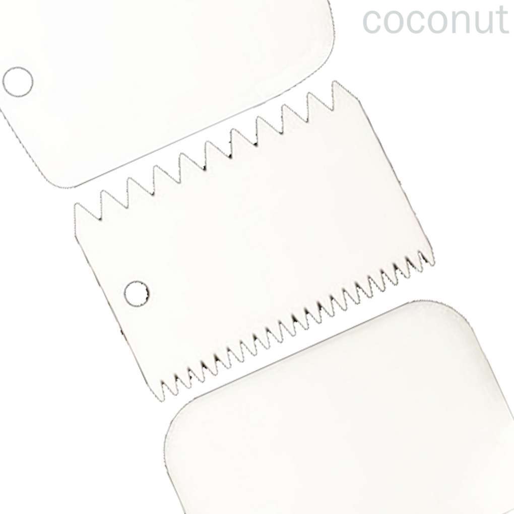 3 cái nhựa có thể tái sử dụng nhiều màu sắc đa chức năng không đều đặn Cạnh răng tự làm Bộ dụng cụ cạo kem Bộ dụng cụ làm khuôn bánh