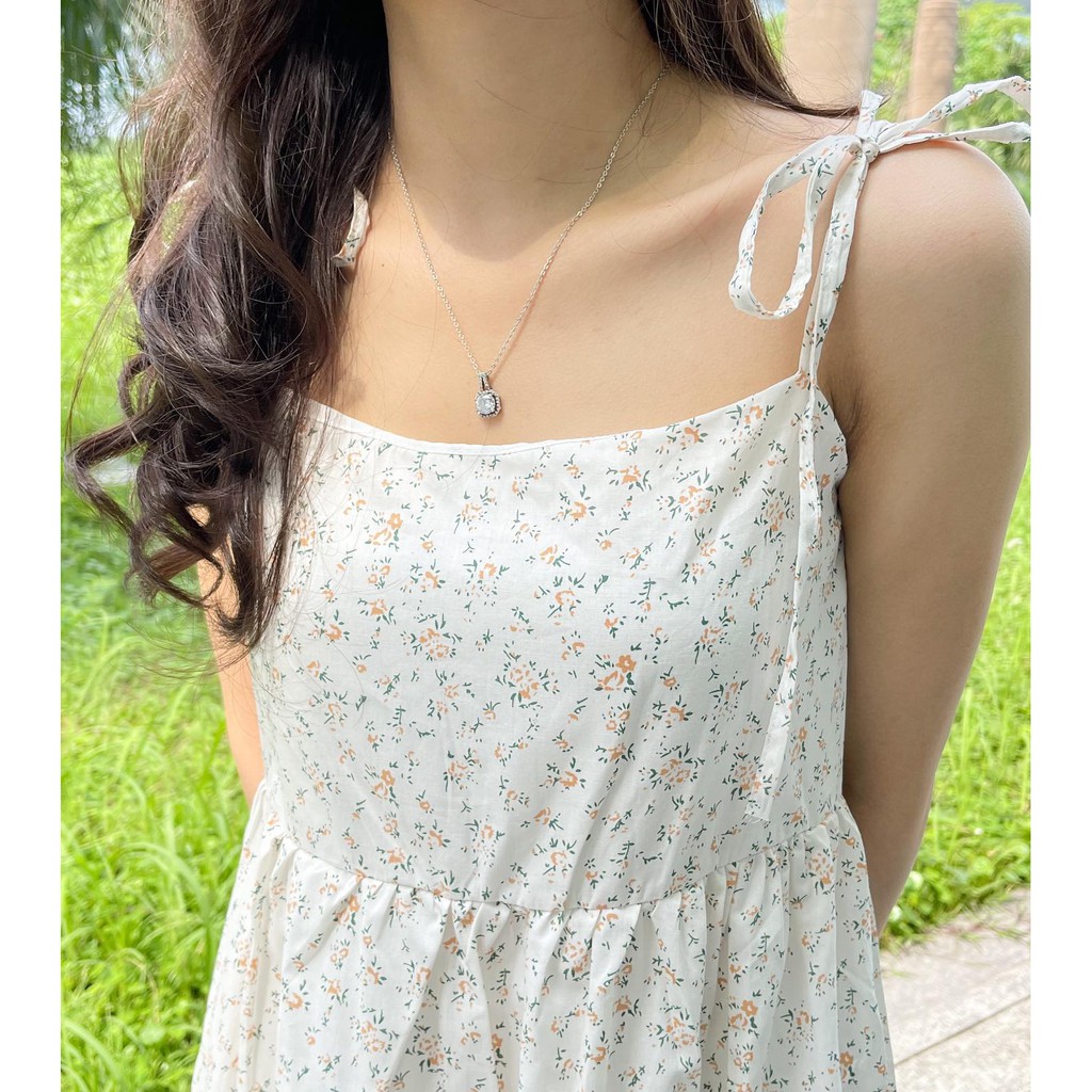 (FREESHIP) Đầm 2 dây hoa nhí mới ulzzang