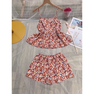 đồ bộ mặc nhà ❤️ XẢ KHO❤️ bộ 2 dây voan lụa