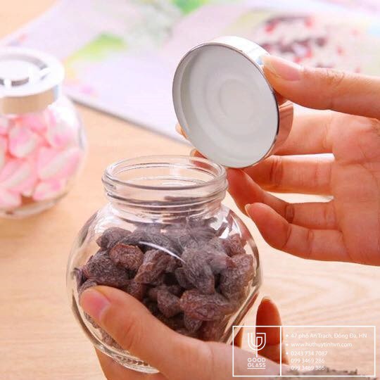 Hũ thủy tinh / lọ thủy tinh đáy nghiêng 2 đáy đựng thực phẩm 380ML | BigBuy360 - bigbuy360.vn