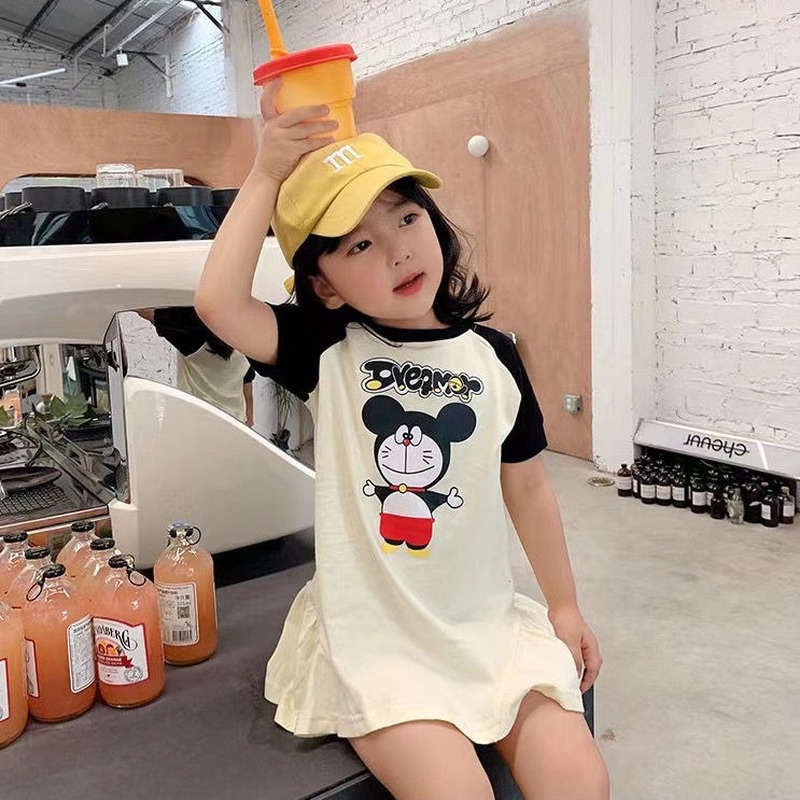 Đầm Công Chúa Chất Liệu Cotton Thời Trang Mùa Hè Mới Cho Bé Gái