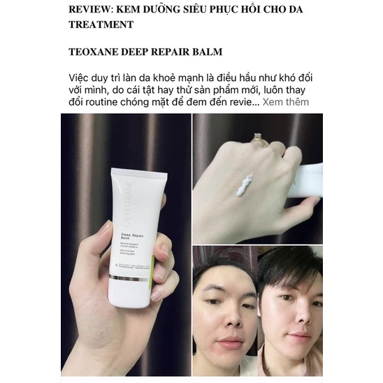KEM DƯỠNG PHỤC HỒI DA TREATMENT TEOXANE DEEP REPAIR BALM