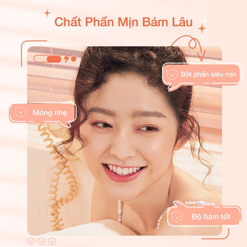Phấn Bắt Sáng Highlight Pink Bear Afternoon Trang Điểm Tiện Dụng 4 Màu 4.6g | BigBuy360 - bigbuy360.vn