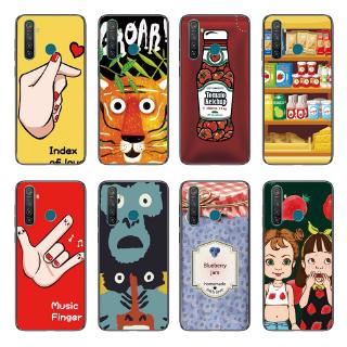 Ốp điện thoại TPU mềm chống sốc in hình hổ hoạt hình cho OPPO Realme 5i / Realme 5S / Realme 5 Pro / Realme Q