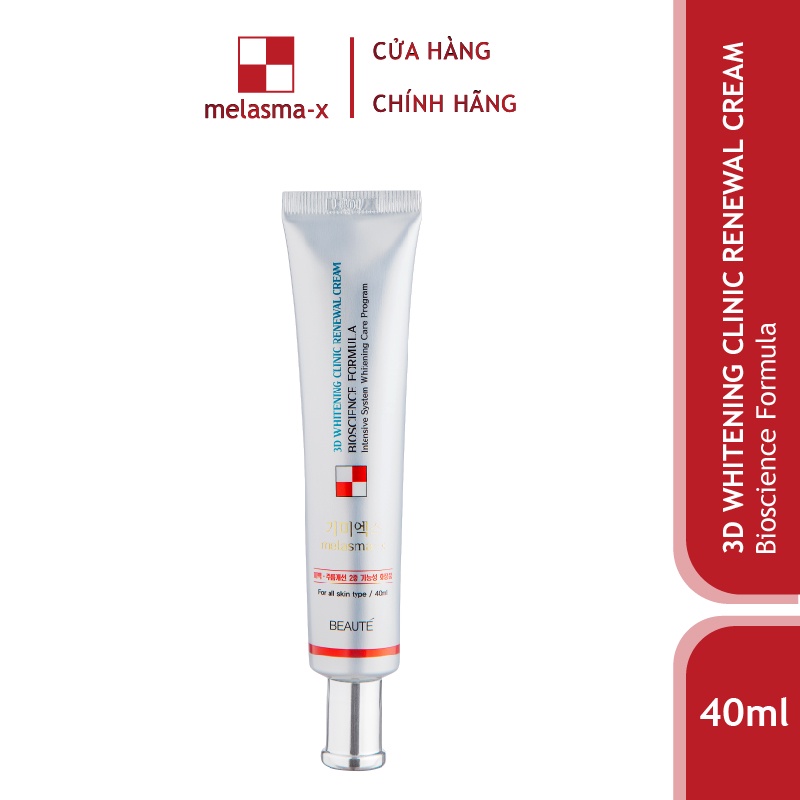 Kem Melasma X BEAUTÉ Dưỡng Trắng Da Giảm Nám 3D Whitening Clinic 40ml