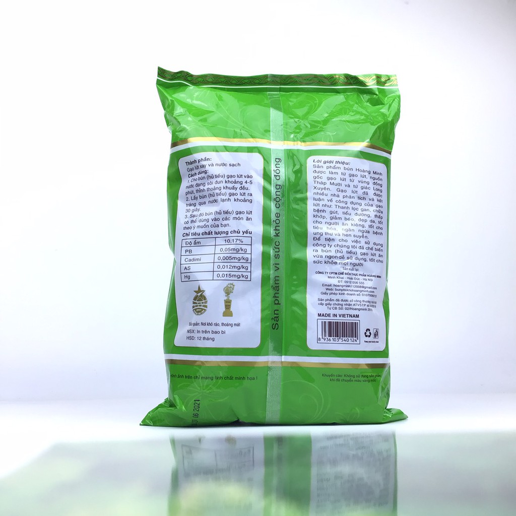 [Đặc sản] Bún gạo lứt Hoàng Minh 500gr, bún khô gạo lứt, (bún gạo lức làm từ gạo lứt đỏ Điện Biên) | BigBuy360 - bigbuy360.vn