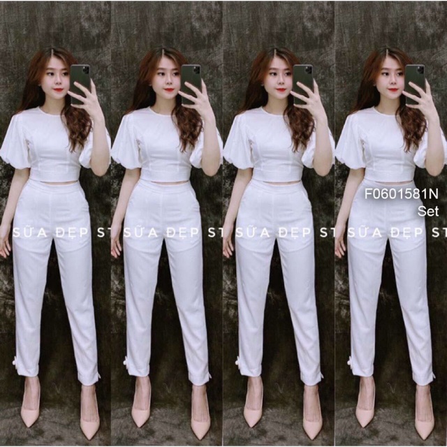 Sét bộ áo croptop