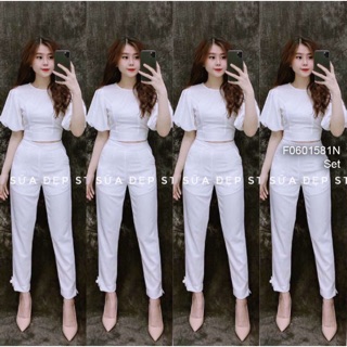 Sét bộ áo croptop