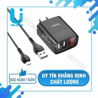 Bộ Củ Cáp 2.4A Hoco C86 2 Cổng USB Màn LED,Chân ,Micro,Type-C-BẢO HÀNH