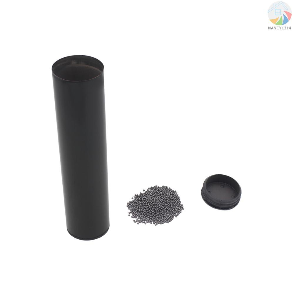 ♫Professional Stainless Steel Cylinder Sand Shaker Rhythm Musical Instruments Metal Hand Percussion Black