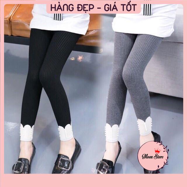 Quần tất/ legging len tăm đính ngọc cho bé từ 2 đến 8 tuổi