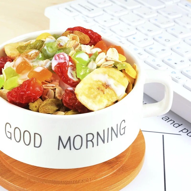 Ngũ cốc ăn kiêng mix hạt, hoa quả MIXED NUTS và MIXED FRUIT OATMEAL hộp 500g