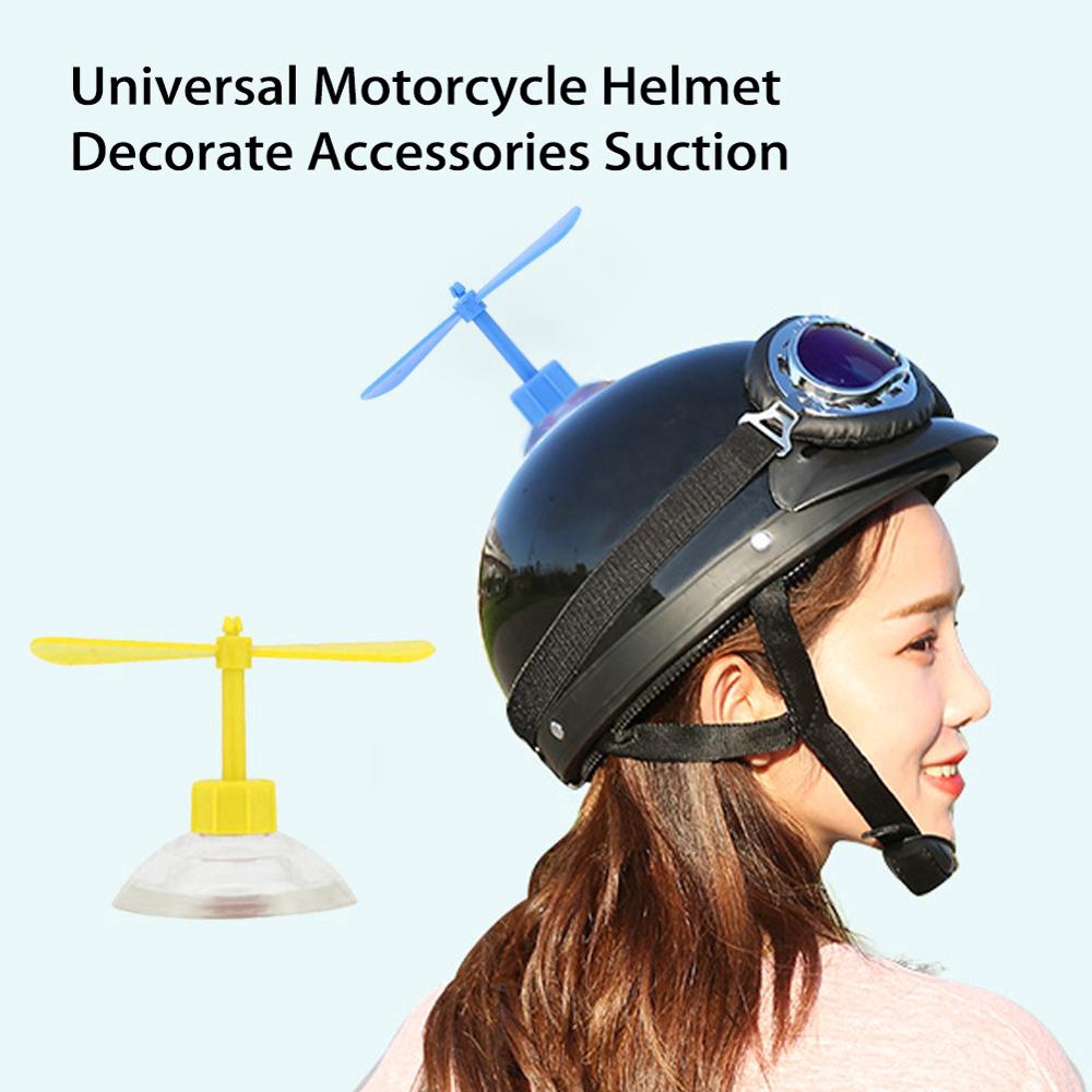 Universal Helmet decoration suction cup cute/Suction Cup Rotate Bamboo Dragonfly /DIY Fashion Horn Decoration /Necessary Fun Gadgets