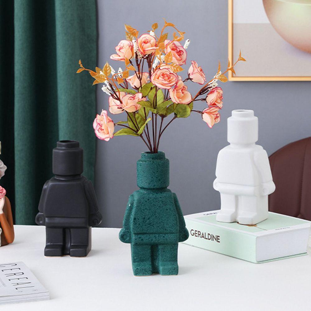 Bình Hoa Sứ Điêu Khắc Họa Tiết Trừu Tượng Dùng Trang Trí Phòng Khách / Phòng Ngủ|Phụ Kiện Chuyên Dụng Dành Cho Xe Hơi