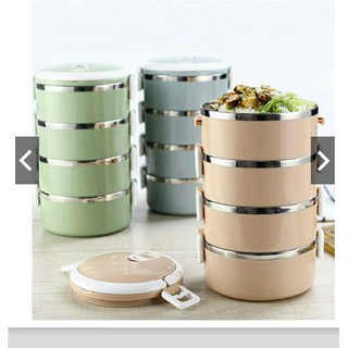 CẶP LỒNG ĐỰNG THỨC ĂN GIỮ NHIỆT 4 TẦNG LÀM TỪ NHỰA LÚA MẠCH